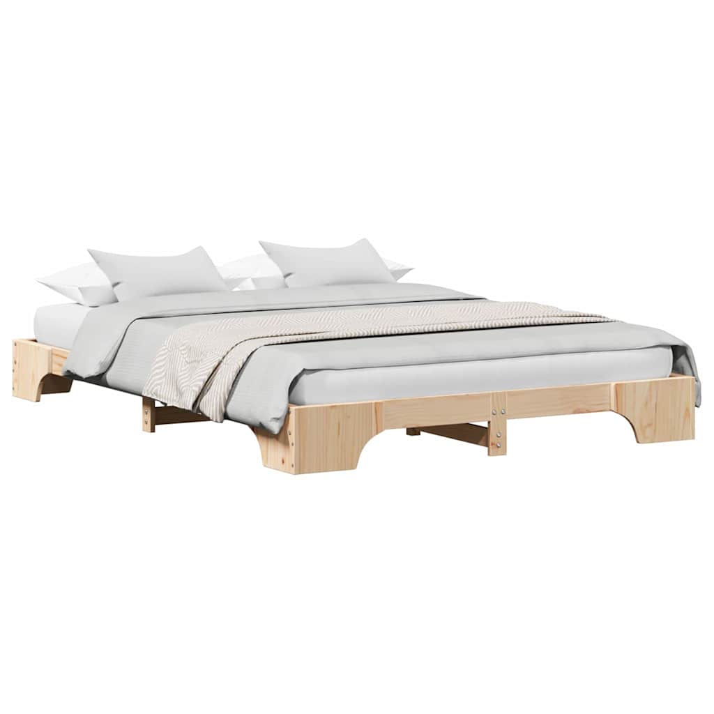 Cadre de lit Naturel 160 x 200 cm Pin massif - XIOS