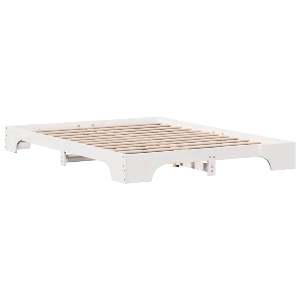 Cadre de lit Blanc 140 x 200 cm Pin massif - XIOS