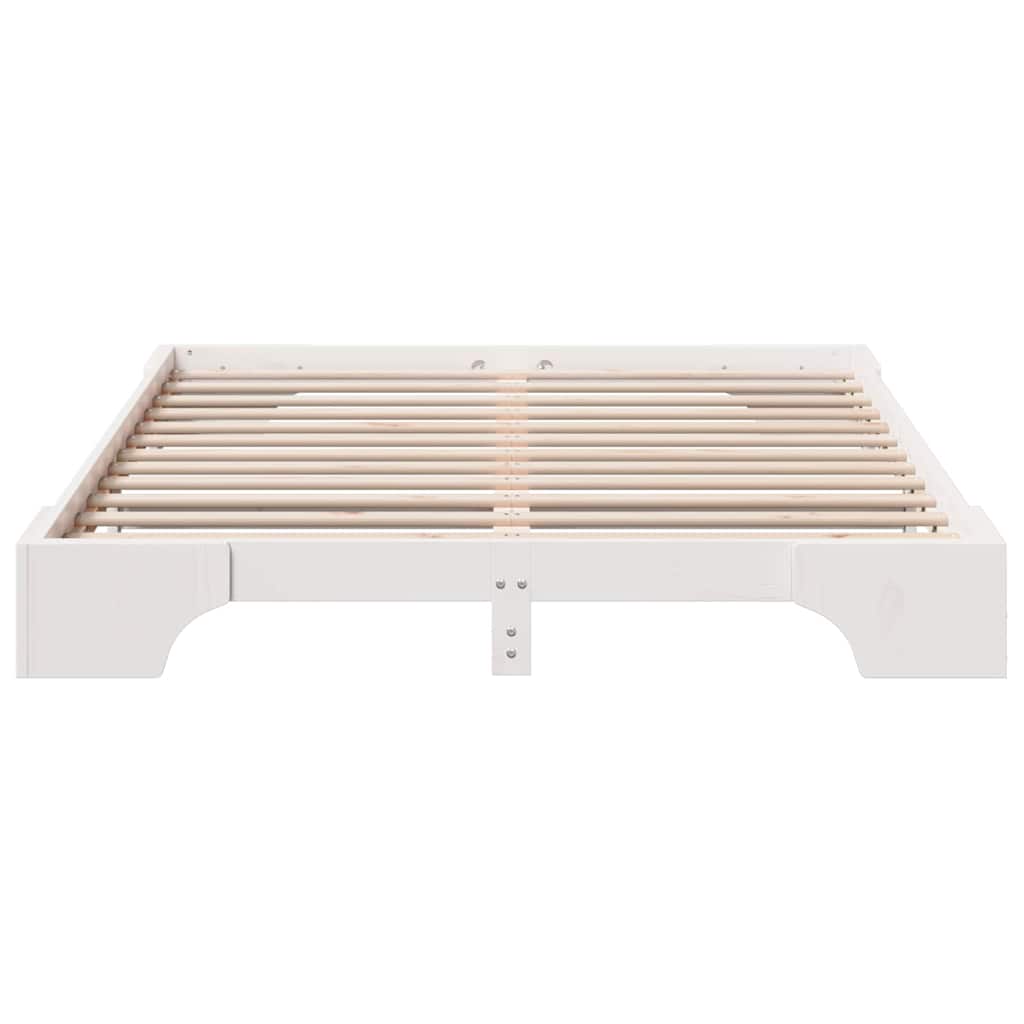 Cadre de lit Blanc 140 x 200 cm Pin massif - XIOS