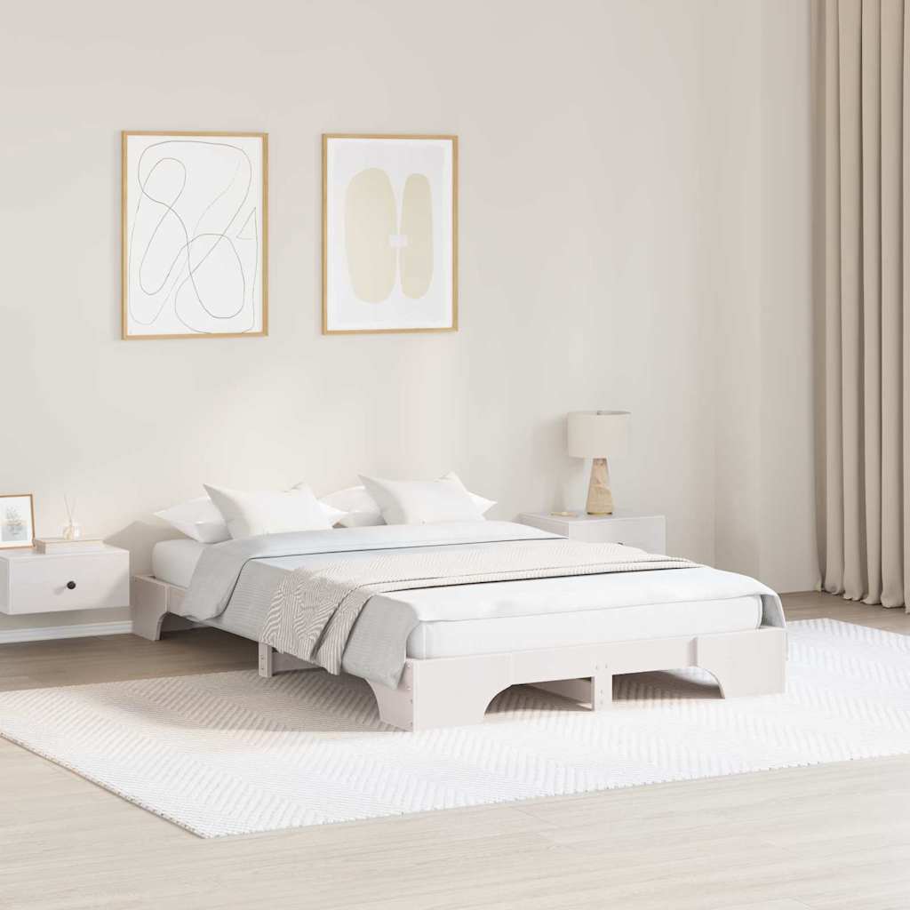 Cadre de lit Blanc 120 x 200 cm Pin massif - XIOS