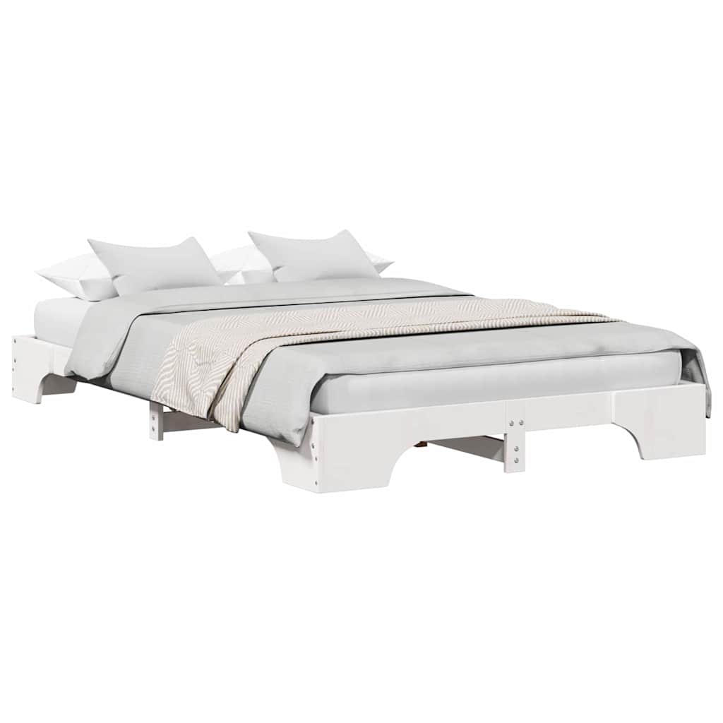 Cadre de lit Blanc 140 x 190 cm Pin massif - XIOS