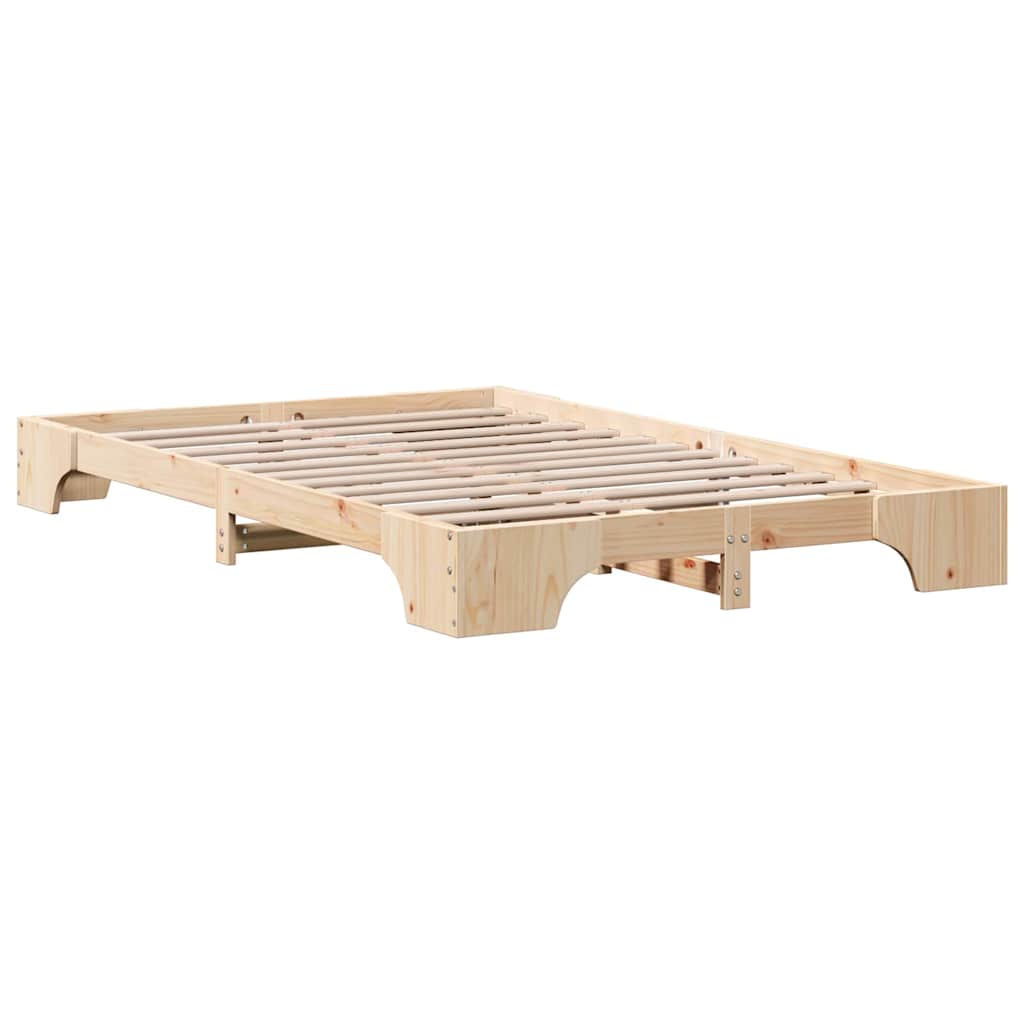 Cadre de lit Pin massif 135 x 190 cm Bois massif en pin - XIOS