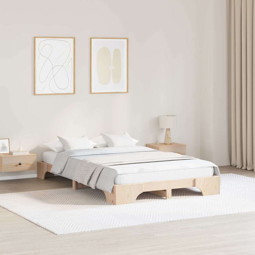 Cadre de lit Naturel 120 x 190 cm Pin massif - XIOS