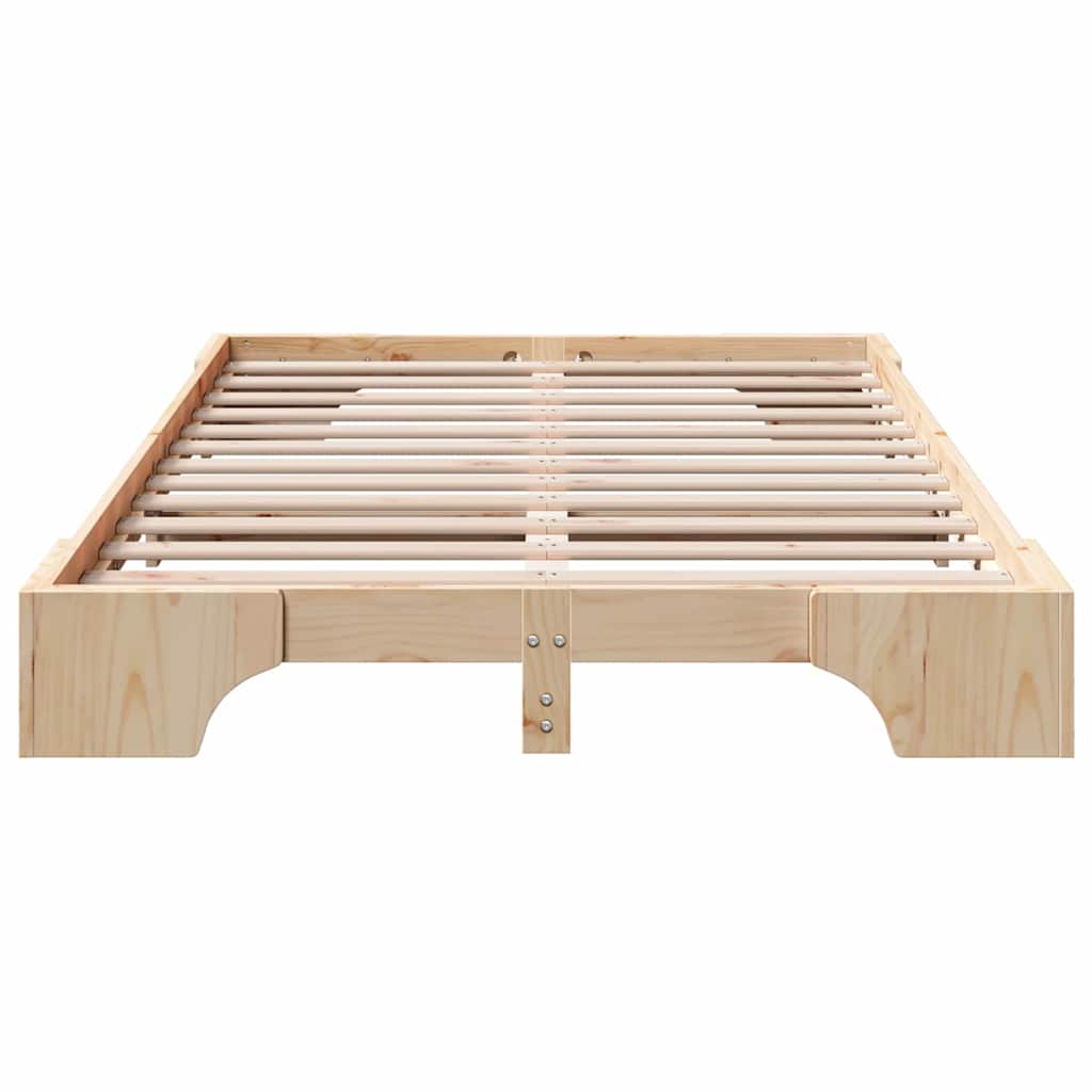 Cadre de lit Naturel 120 x 190 cm Pin massif - XIOS