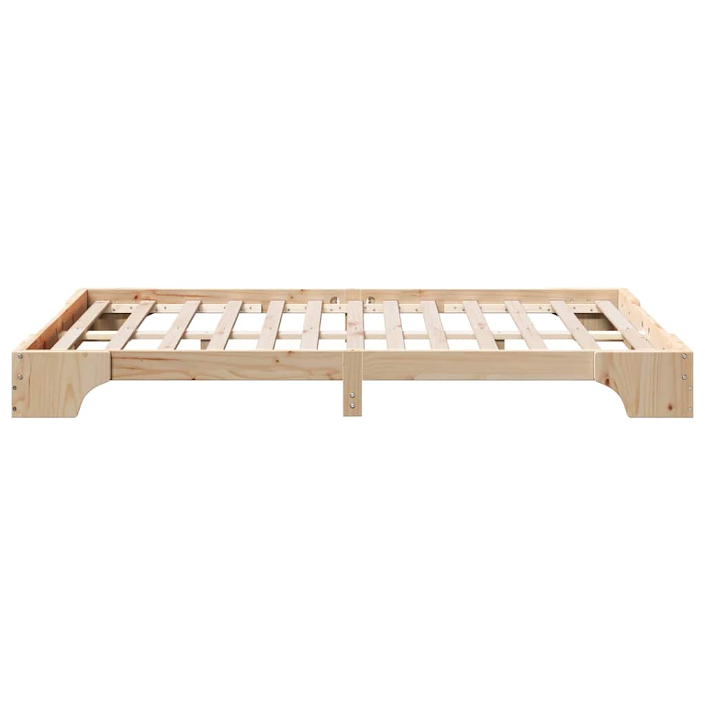 Cadre de lit Naturel 120 x 190 cm Pin massif - XIOS