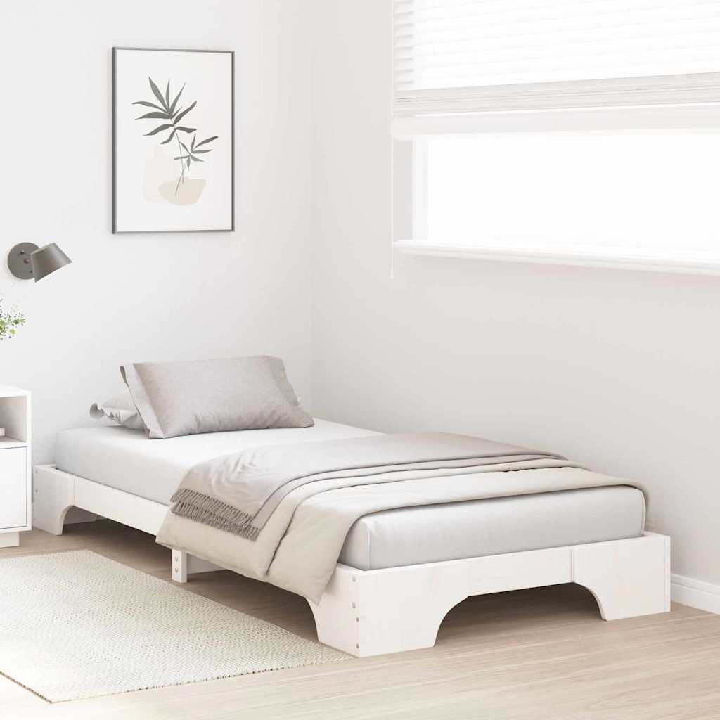 Cadre de lit Blanc 100 x 200 cm Pin massif - XIOS