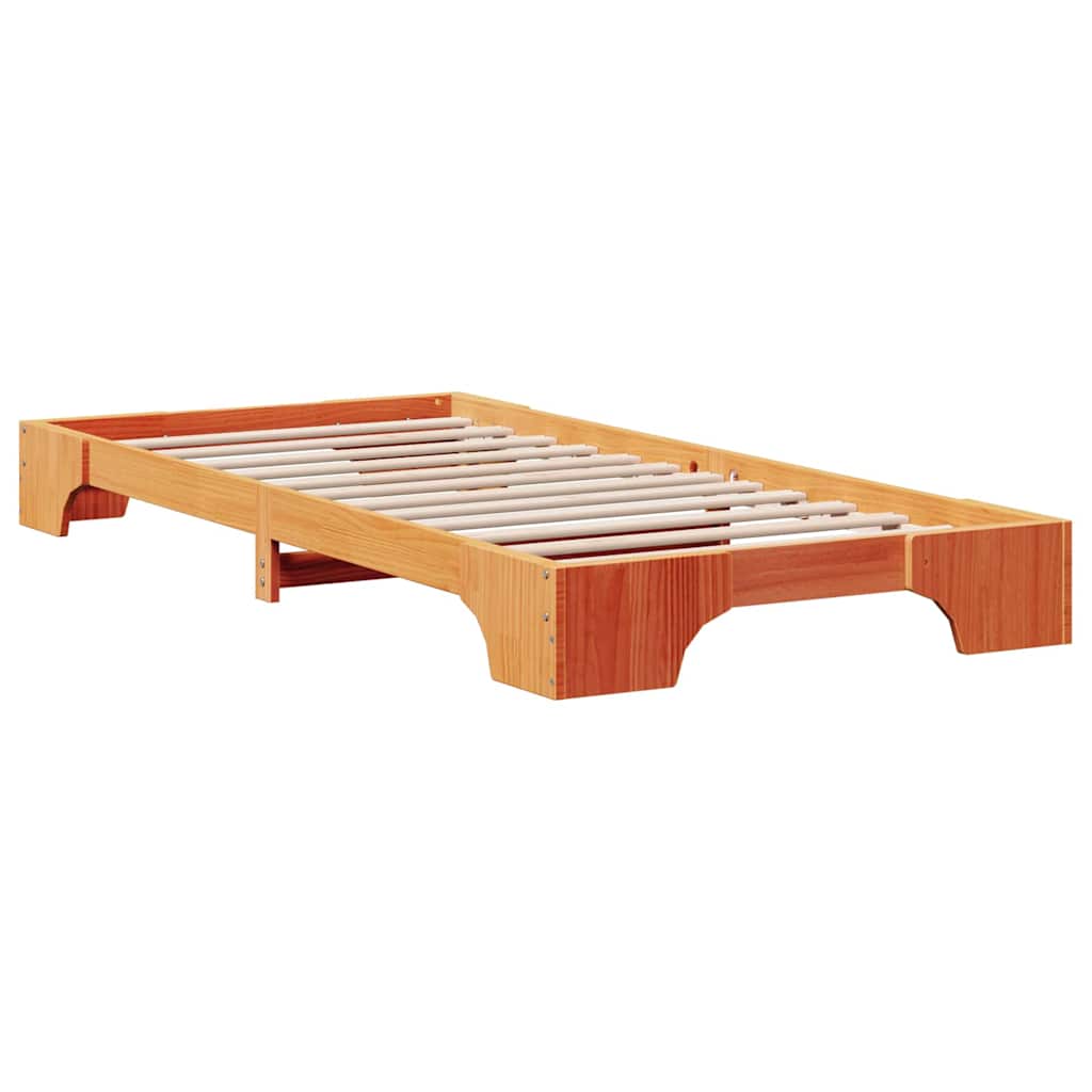 Cadre de lit Brun cire 80 x 200 cm Pin massif - XIOS