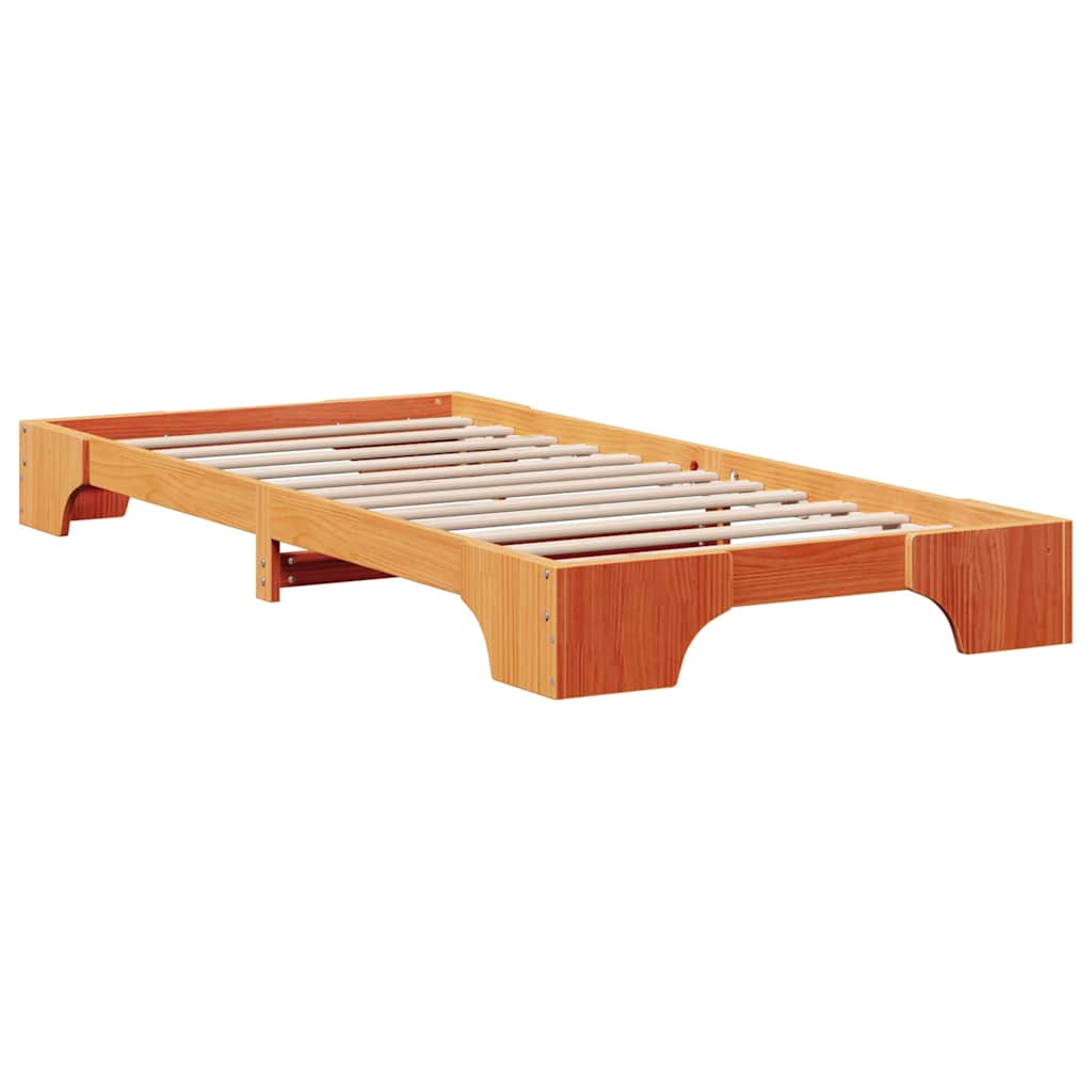 Cadre de lit Brun cire 80 x 200 cm Pin massif - XIOS
