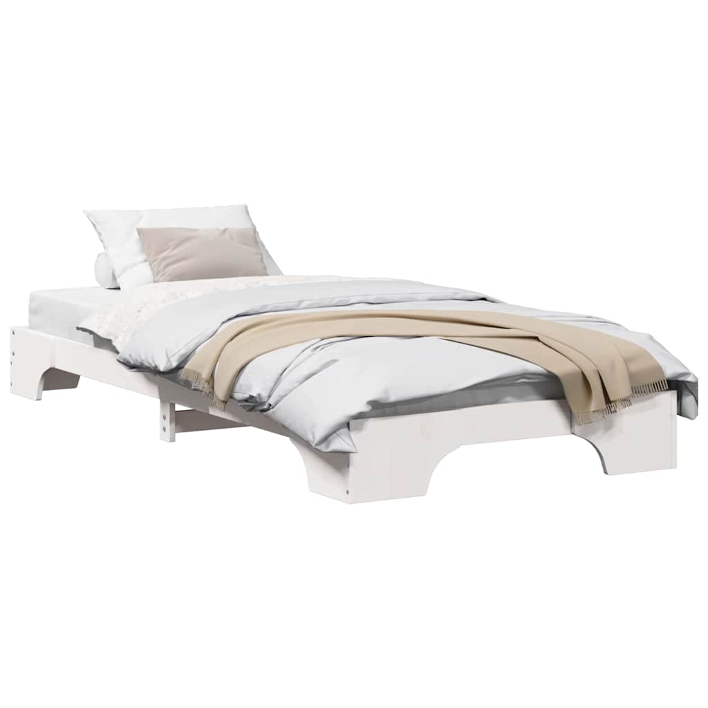 Cadre de lit Blanc 90 x 190 cm Pin massif - XIOS