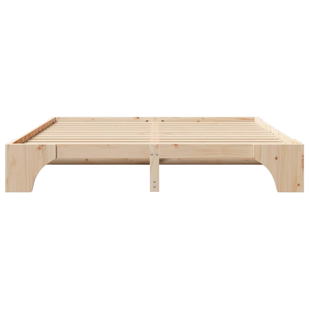 Cadre de lit Naturel 200 x 200 cm Pin massif - XIOS
