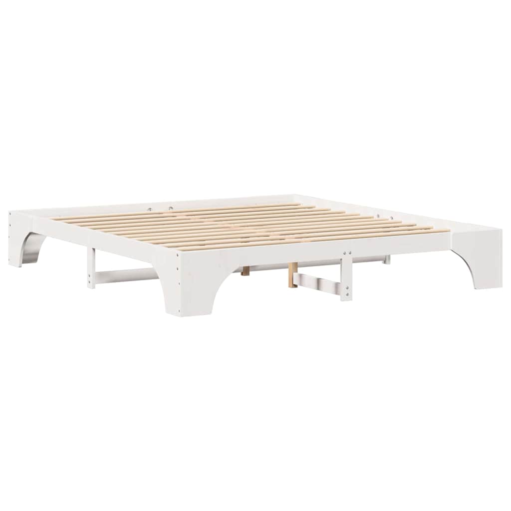 Cadre de lit Blanc 180 x 200 cm Pin massif - XIOS