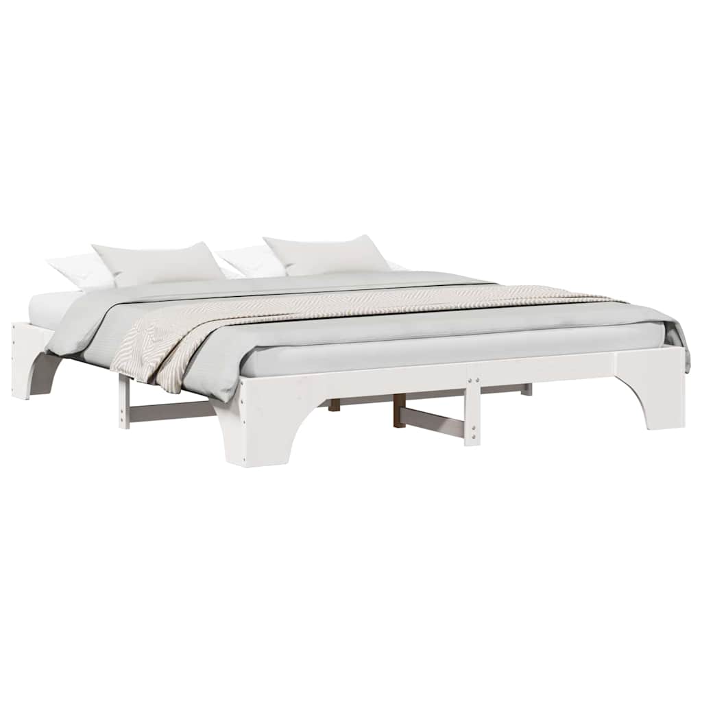 Cadre de lit Blanc 180 x 200 cm Pin massif - XIOS