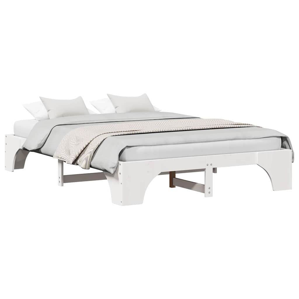 Cadre de lit Blanc 160 x 200 cm Pin massif - XIOS