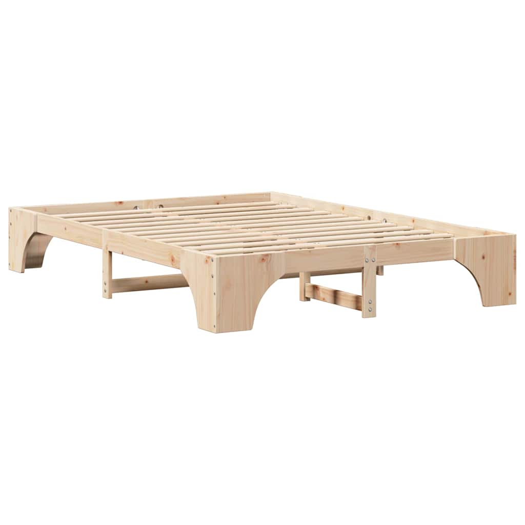 Cadre de lit Naturel 150 x 200 cm Pin massif - XIOS