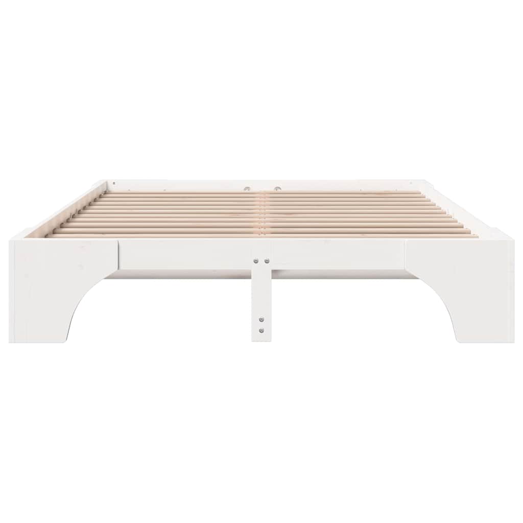 Cadre de lit Blanc 140 x 200 cm Pin massif - XIOS