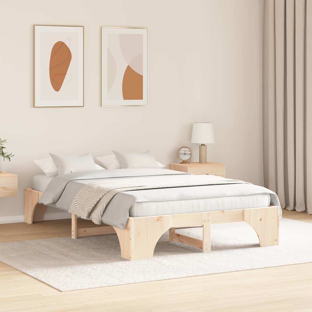 Cadre de lit Naturel 120 x 200 cm Pin massif - XIOS