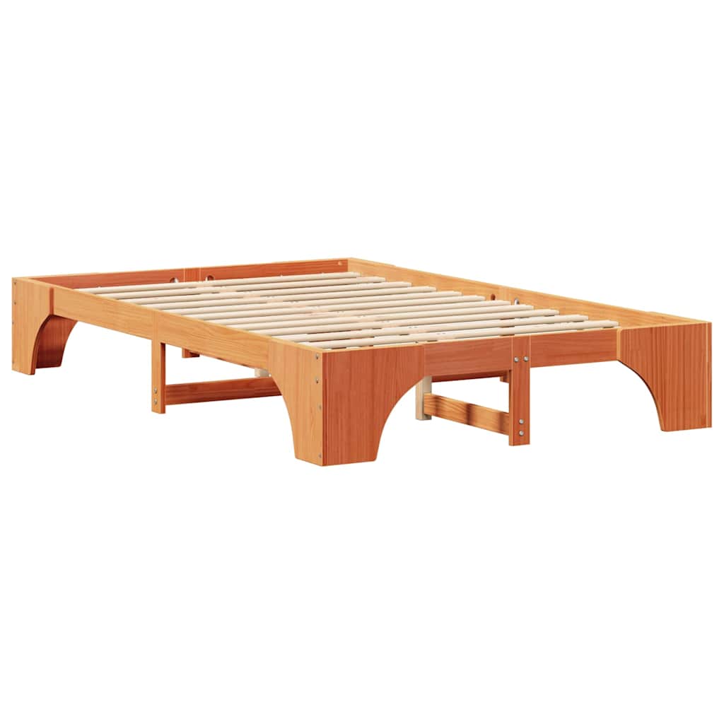 Cadre de lit Brun cire 120 x 190 cm Pin massif - XIOS
