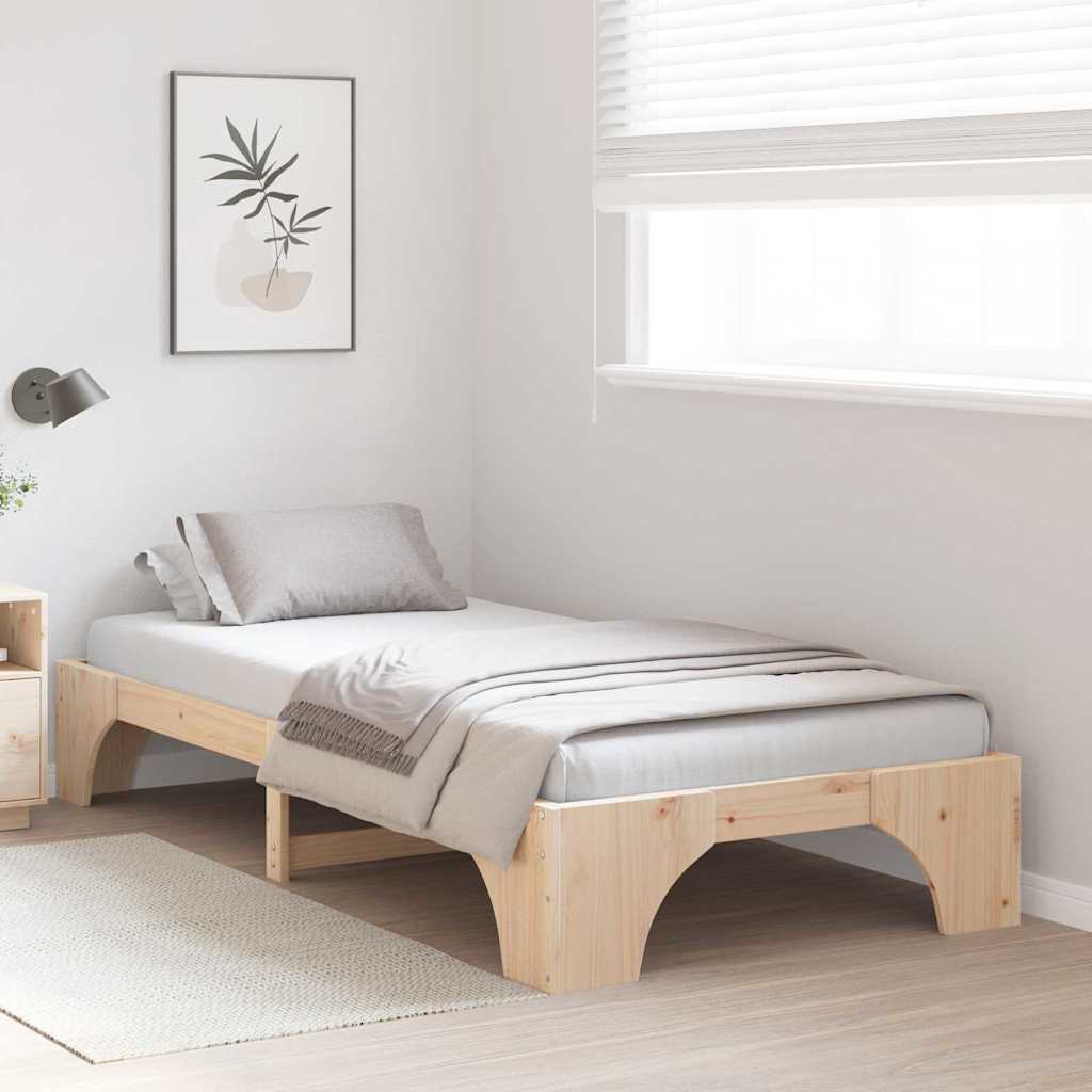 Cadre de lit Naturel 90 x 190 cm Pin massif - XIOS