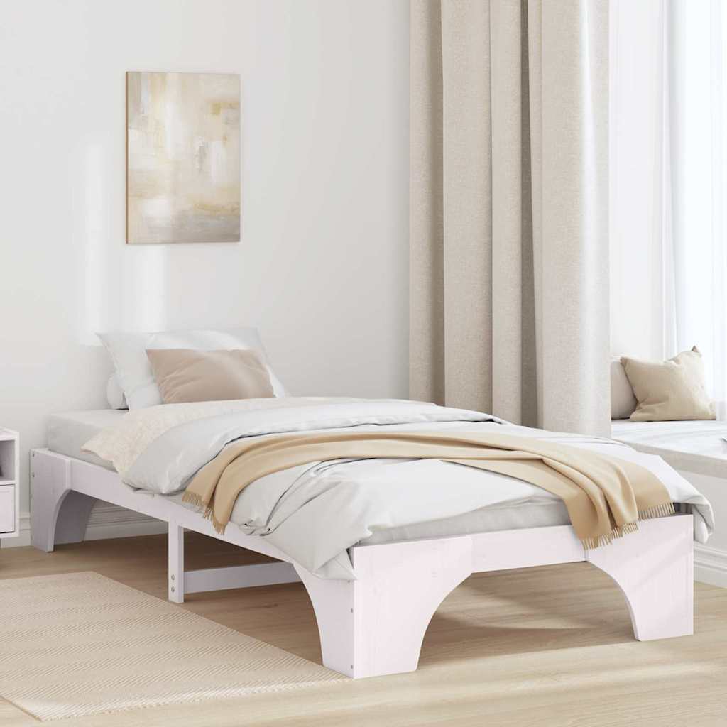 Cadre de lit Blanc 90 x 190 cm Pin massif - XIOS