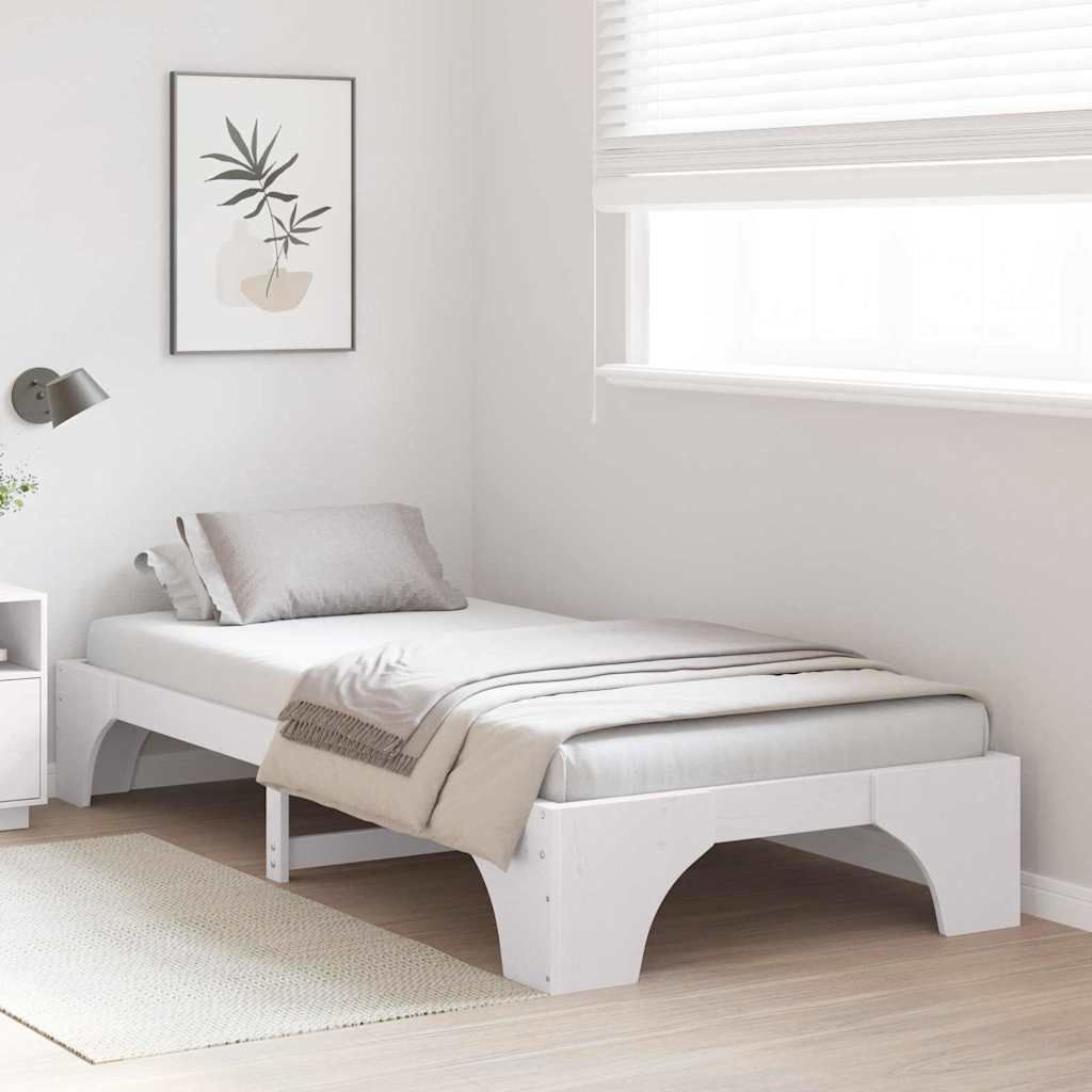 Cadre de lit Blanc 90 x 190 cm Pin massif - XIOS