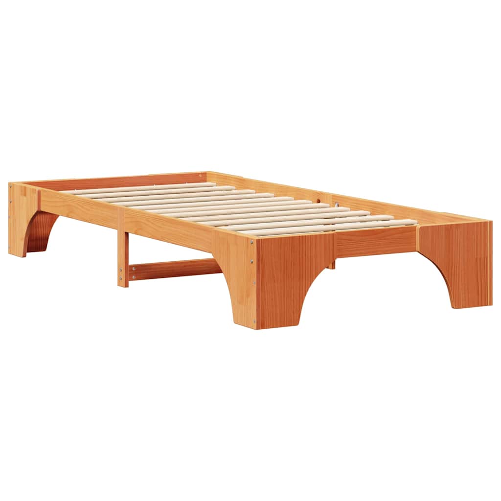 Cadre de lit Brun cire 75 x 190 cm Pin massif - XIOS
