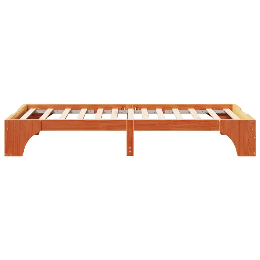 Cadre de lit Brun cire 75 x 190 cm Pin massif - XIOS
