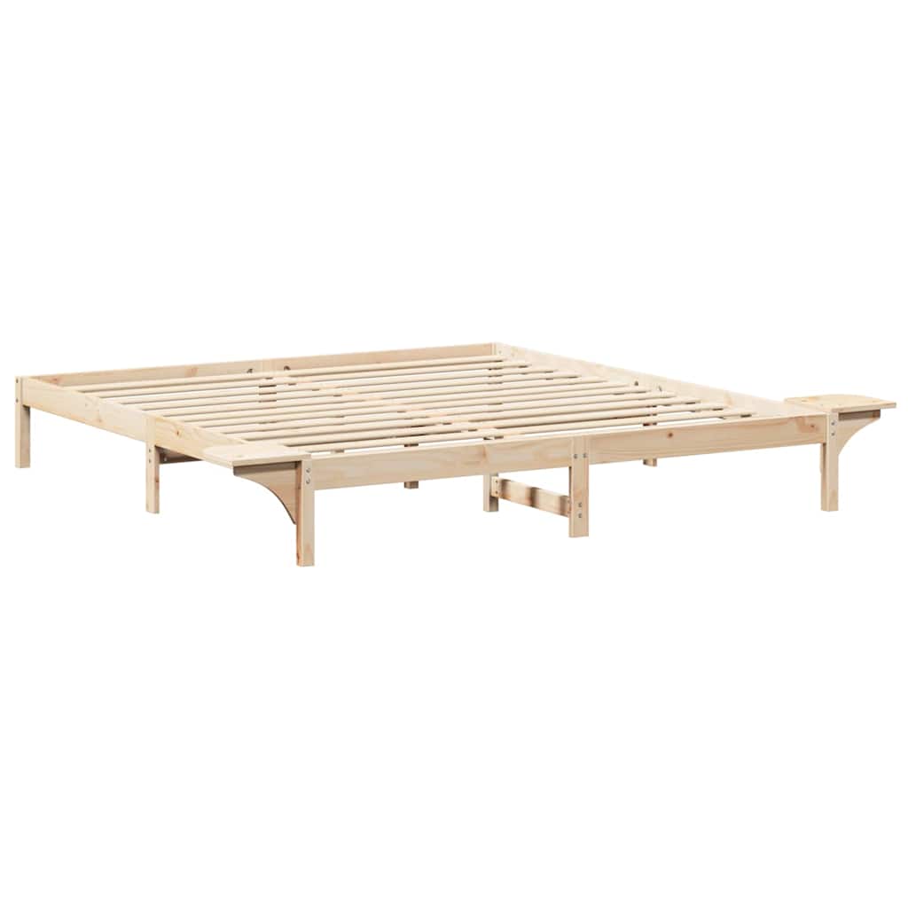 Cadre de lit avec tables de chevet Marron 200 x 200 cm Marron - XIOS