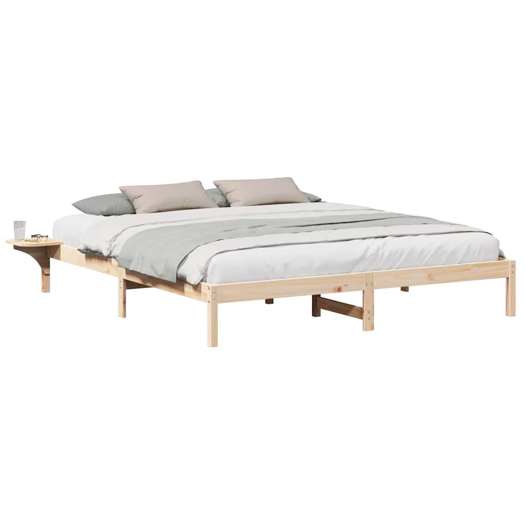 Cadre de lit Naturel 200 x 200 cm Pin massif - XIOS