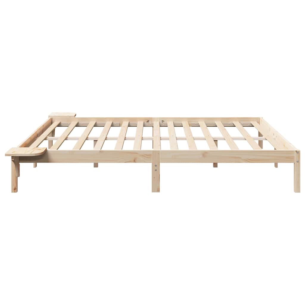 Cadre de lit Naturel 200 x 200 cm Pin massif - XIOS