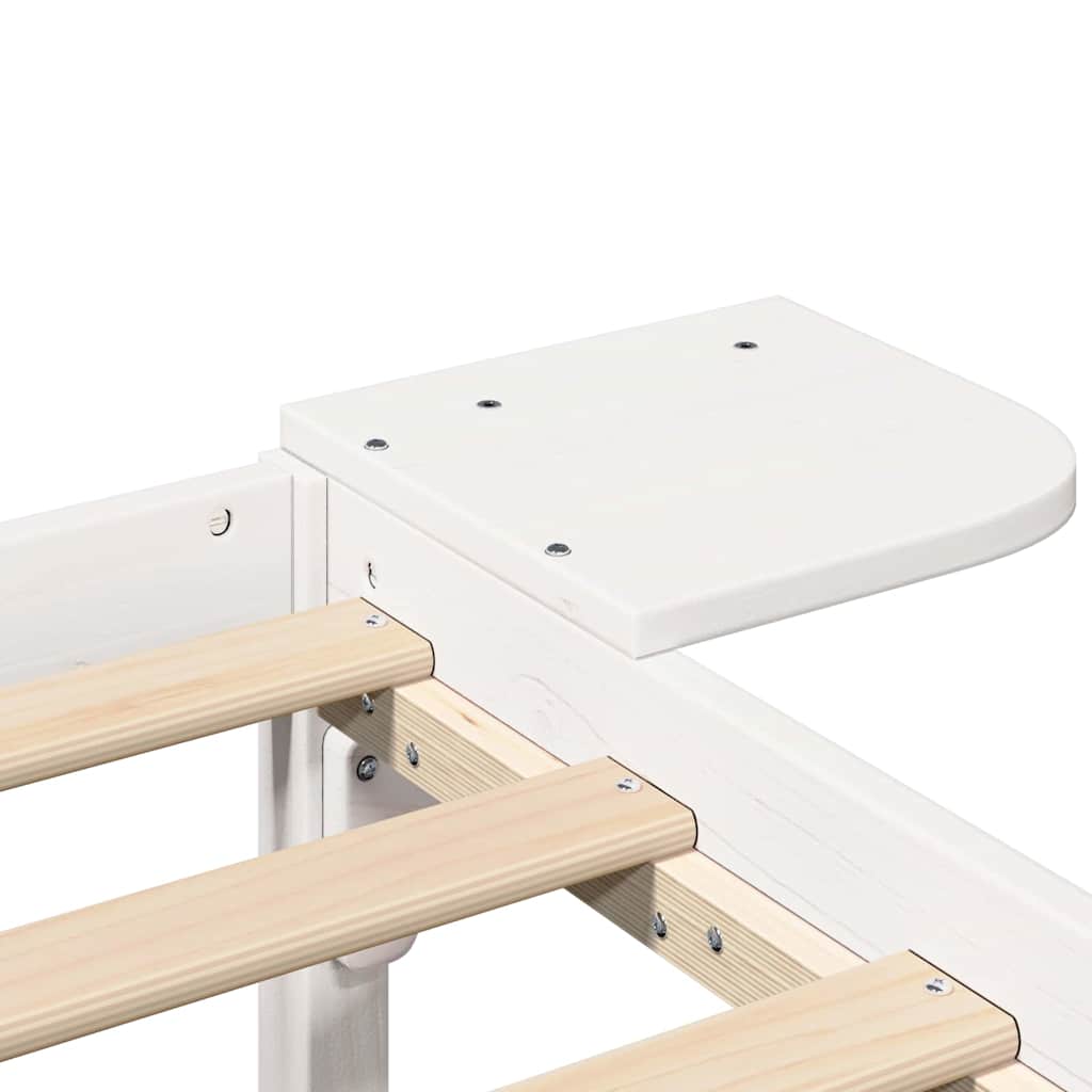 Cadre de lit Blanc 200 x 200 cm Pin massif - XIOS