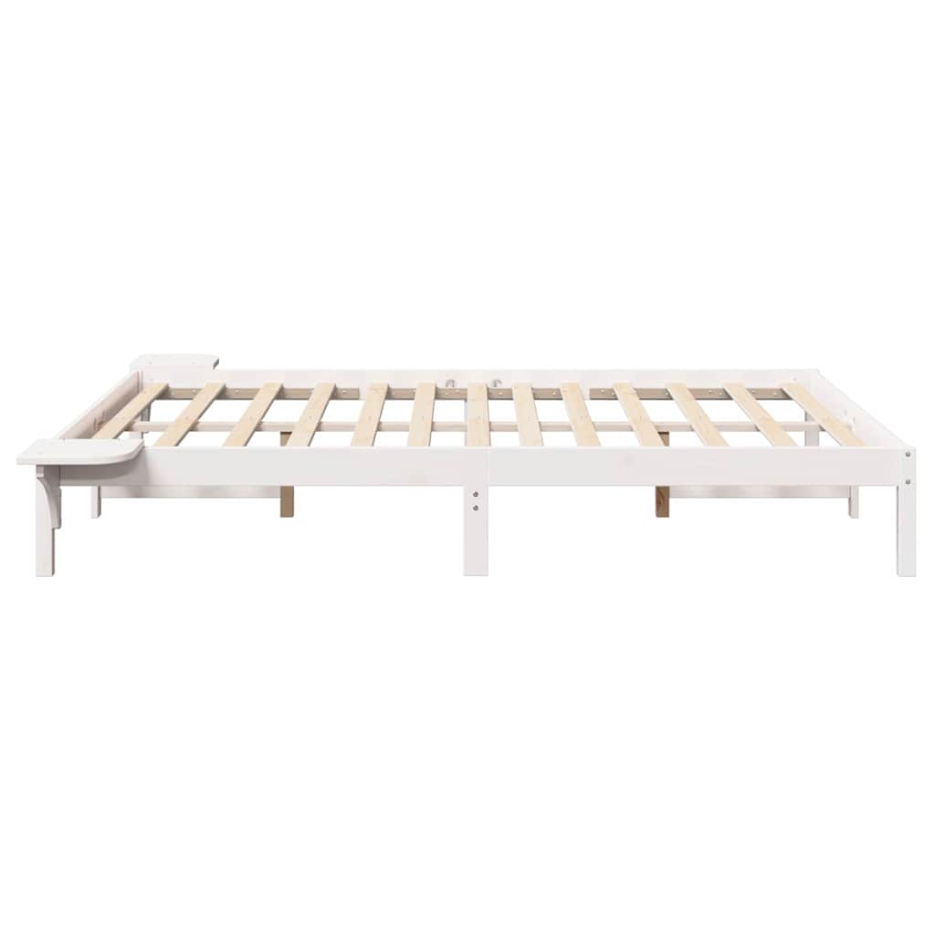 Cadre de lit Blanc 160 x 200 cm Pin massif - XIOS