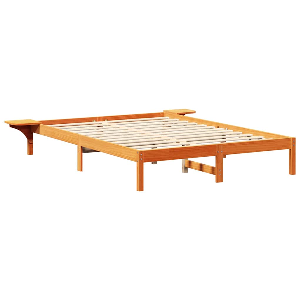 Cadre de lit Brun cire 150 x 200 cm Pin massif - XIOS