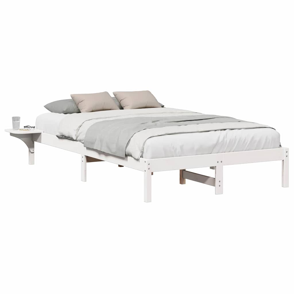 Cadre de lit Blanc 135 x 190 cm Pin massif - XIOS