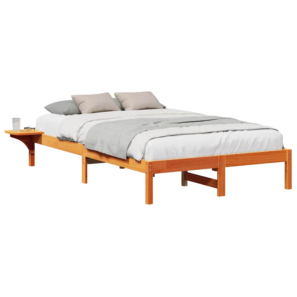 Cadre de lit Brun cire 120 x 190 cm Pin massif - XIOS