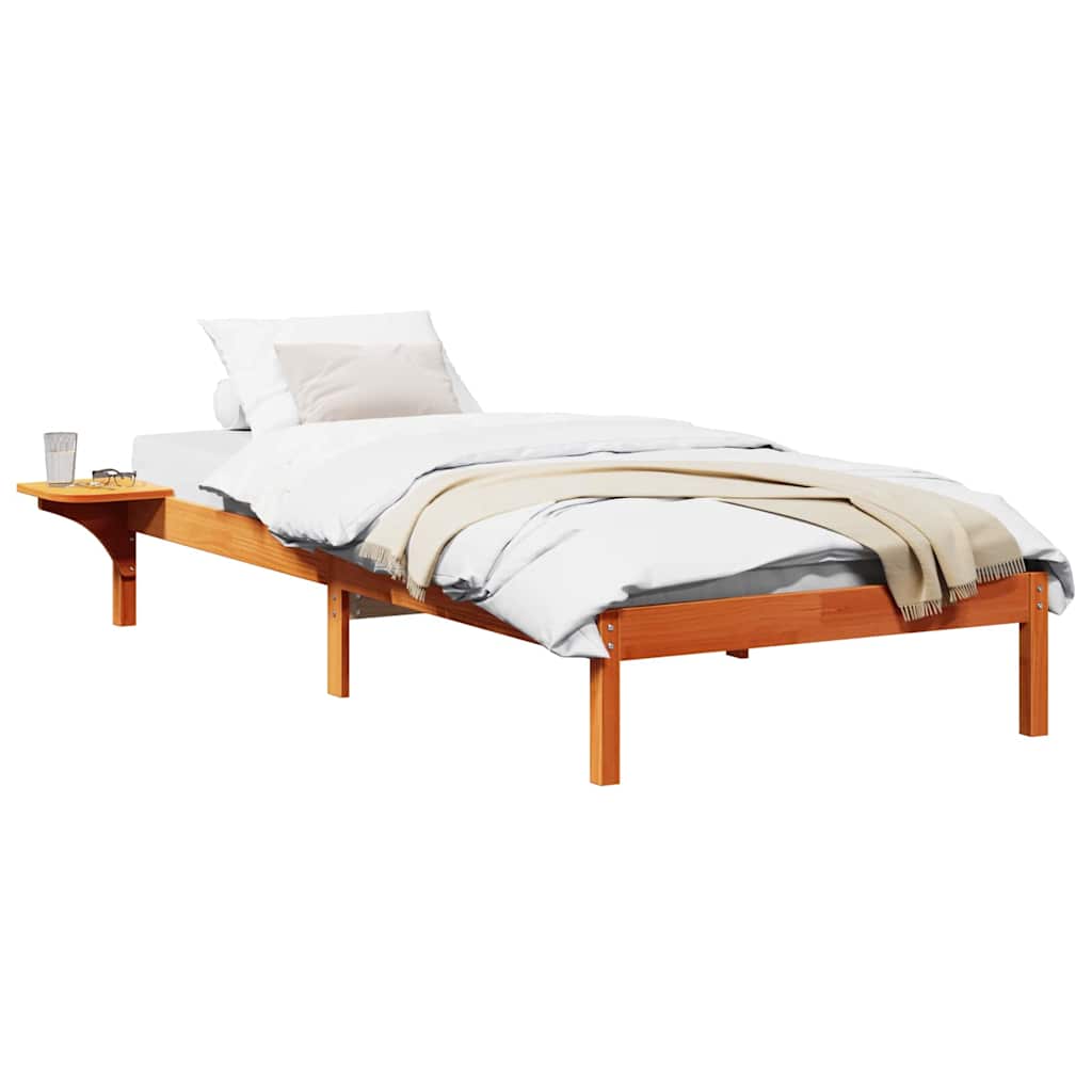 Cadre de lit Brun cire 100 x 200 cm Pin massif - XIOS