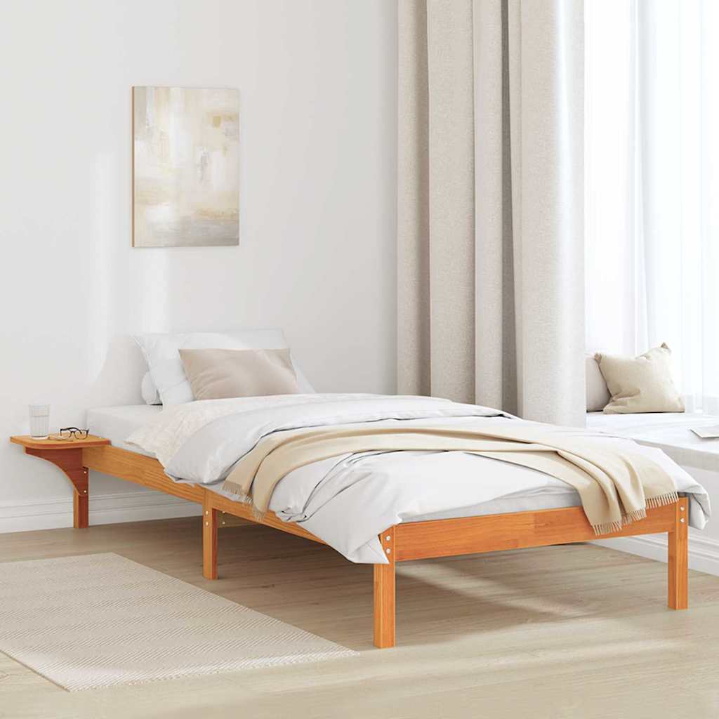 Cadre de lit Brun cire 90 x 200 cm Pin massif - XIOS