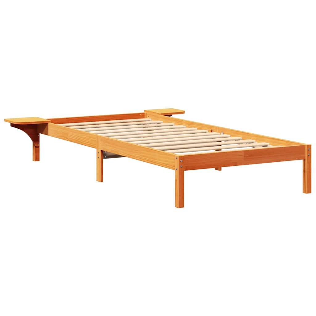 Cadre de lit Brun cire 90 x 200 cm Pin massif - XIOS