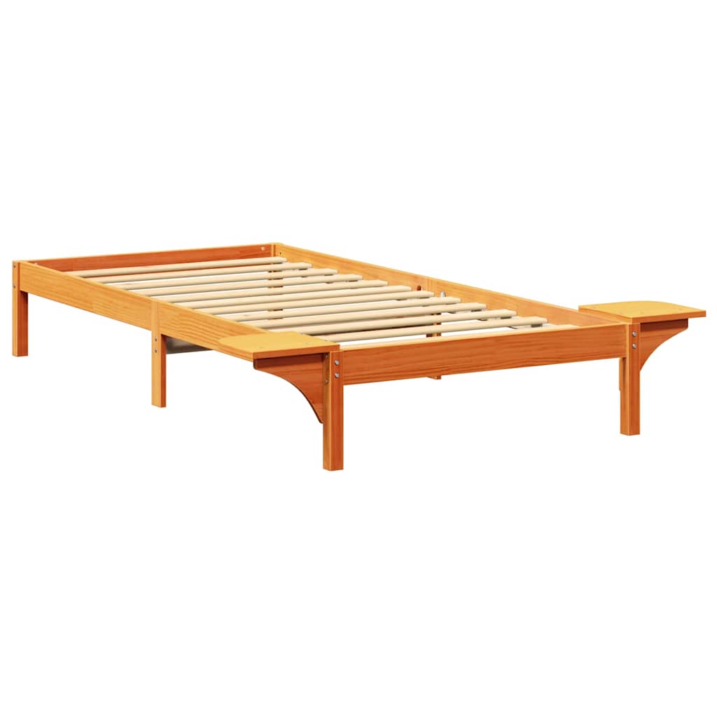 Cadre de lit Brun cire 90 x 200 cm Pin massif - XIOS