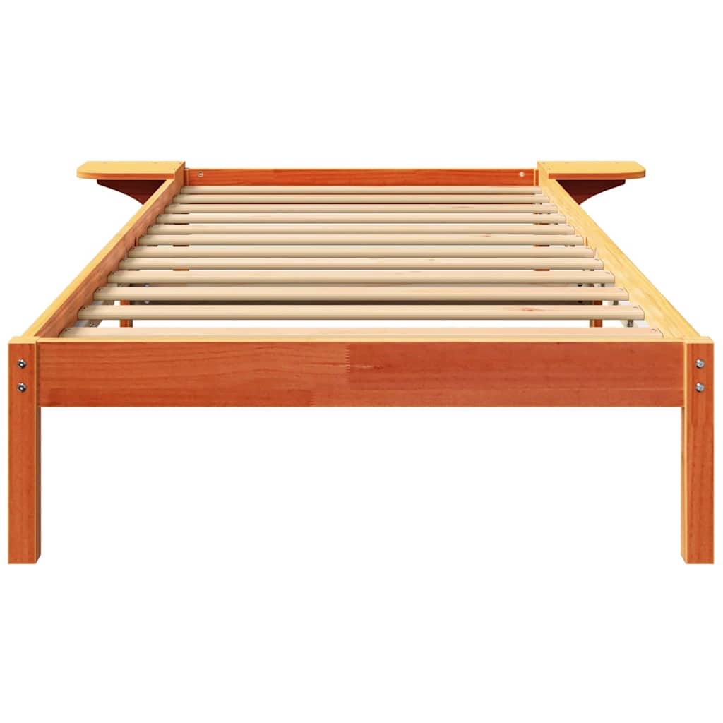 Cadre de lit Brun cire 90 x 200 cm Pin massif - XIOS