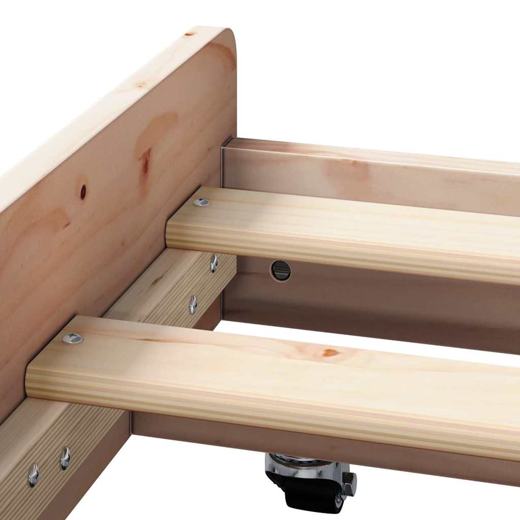 Cadre de lit Marron 80 x 200 cm Bois de pin massif - XIOS