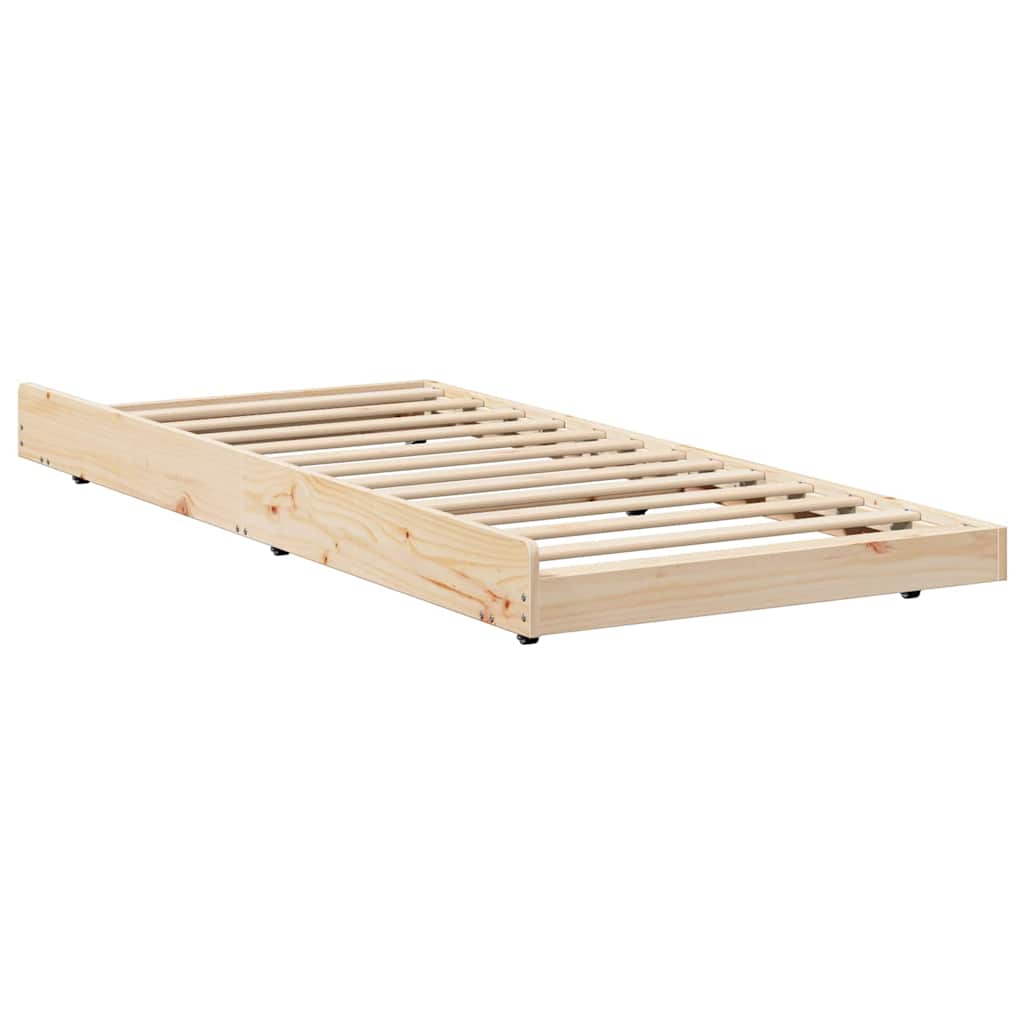 Cadre de lit Marron 80 x 200 cm Bois de pin massif - XIOS