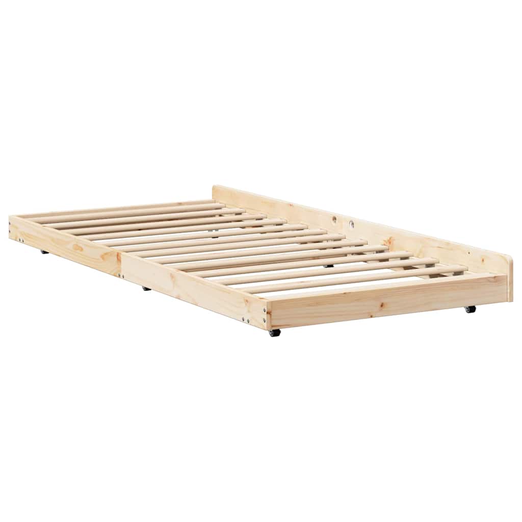 Cadre de lit Marron 80 x 200 cm Bois de pin massif - XIOS