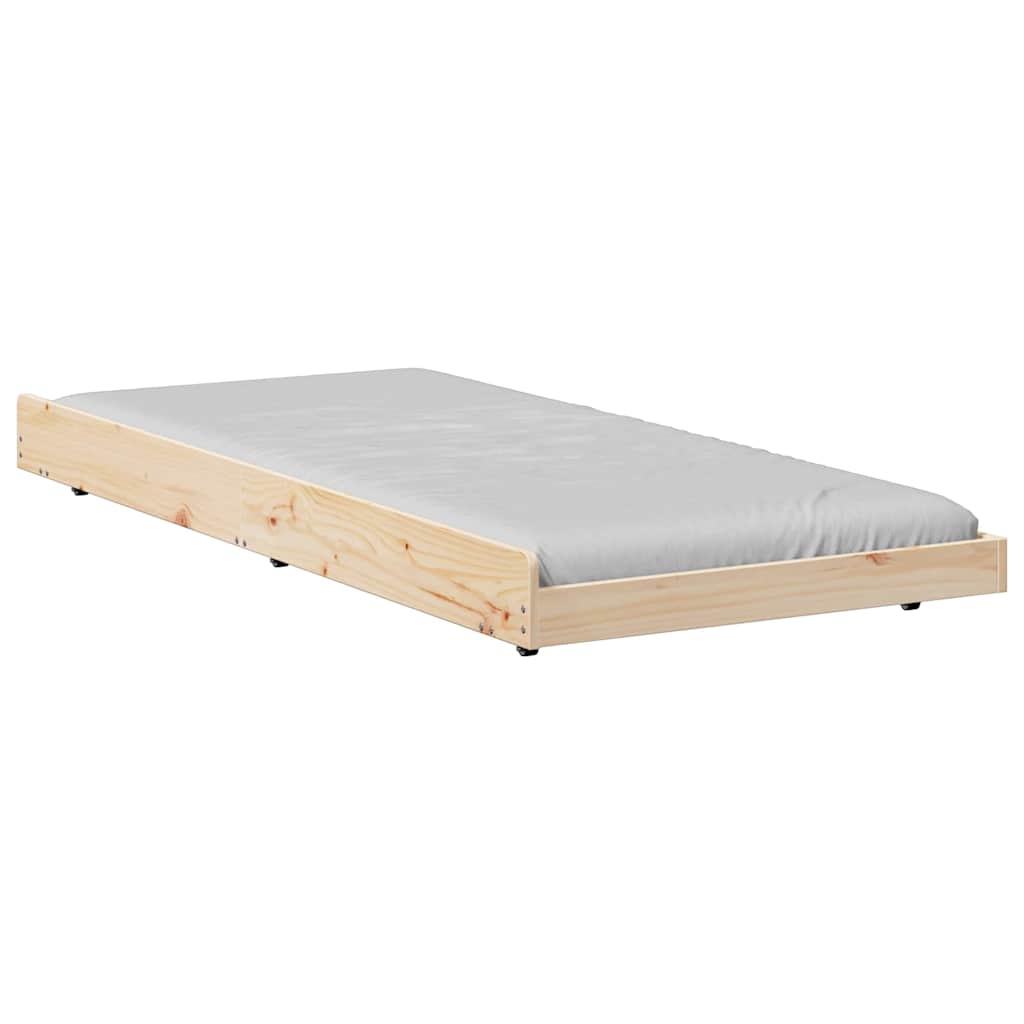 Cadre de lit Marron 80 x 200 cm Bois de pin massif - XIOS