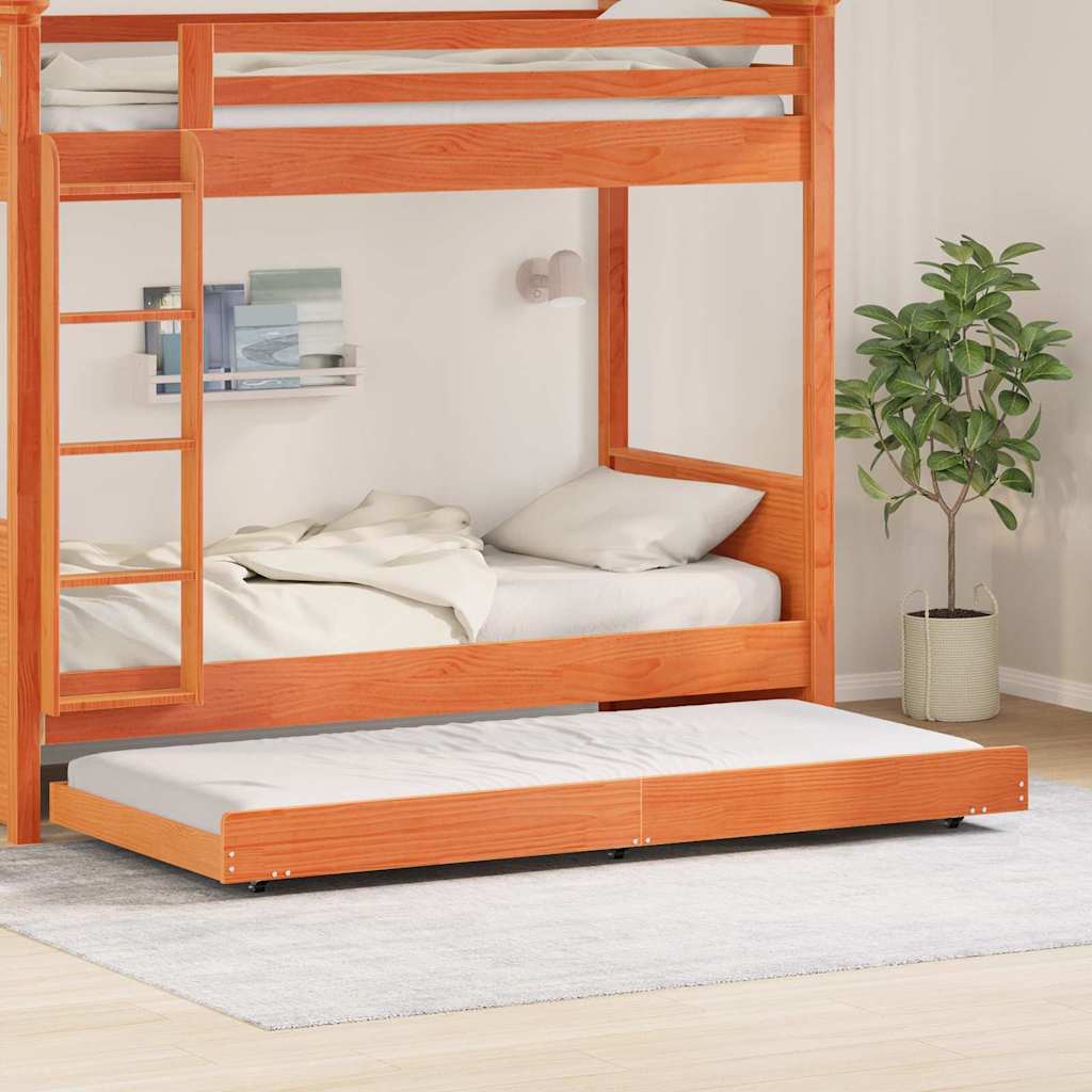 Cadre de lit Brun cire 75 x 190 cm Pin massif - XIOS