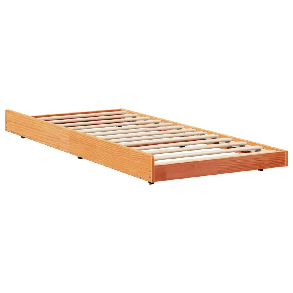 Cadre de lit Brun cire 75 x 190 cm Pin massif - XIOS