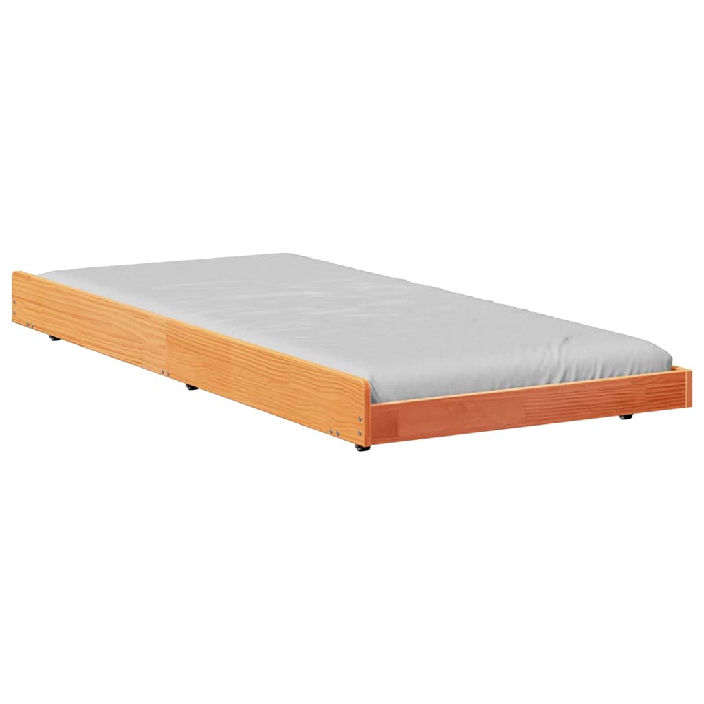 Cadre de lit Brun cire 75 x 190 cm Pin massif - XIOS