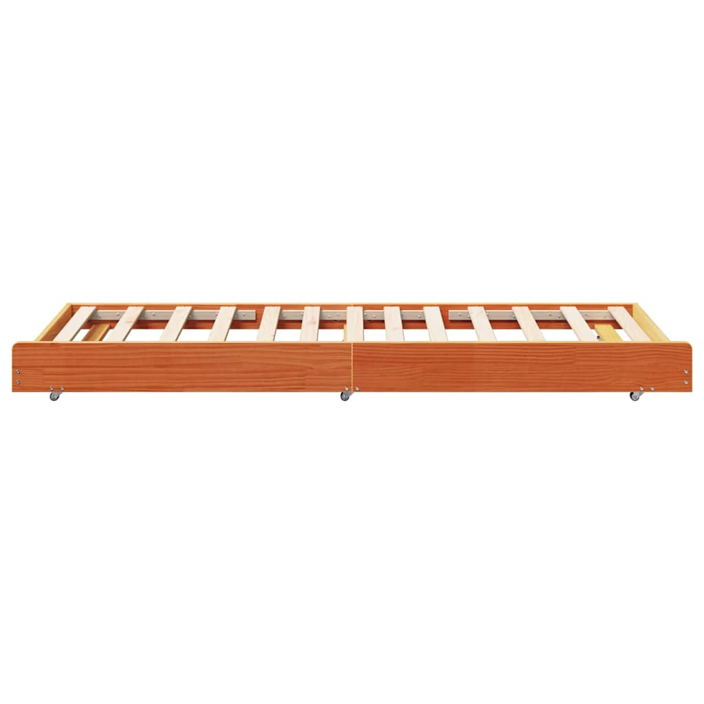 Cadre de lit Brun cire 75 x 190 cm Pin massif - XIOS
