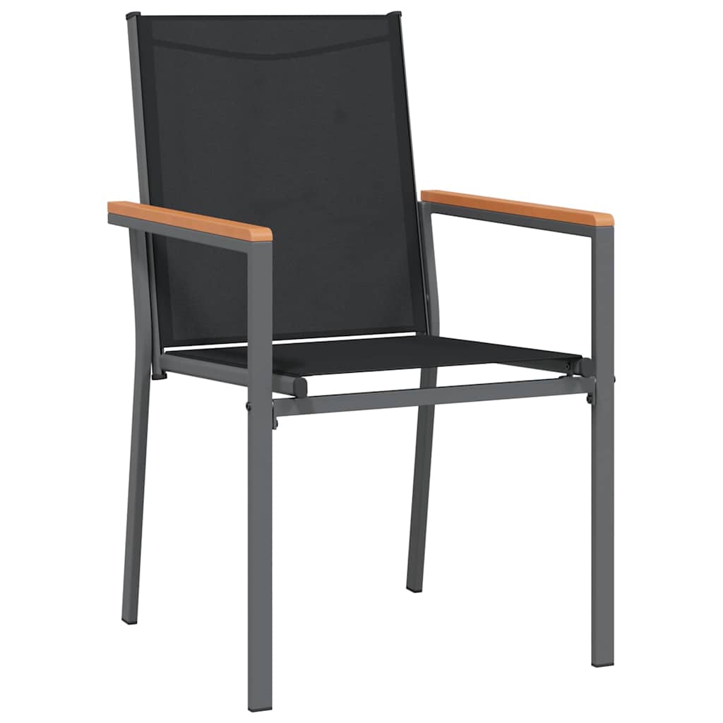 Ensemble de salle à manger pour jardin 5 pcs Noir - XIOS
