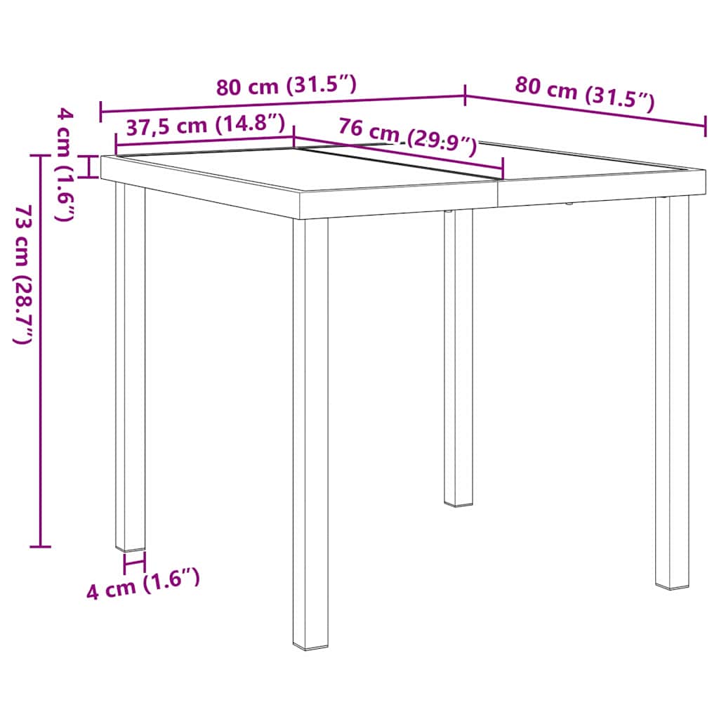 Ensemble de salle à manger pour jardin 3 pcs Noir et gris - XIOS