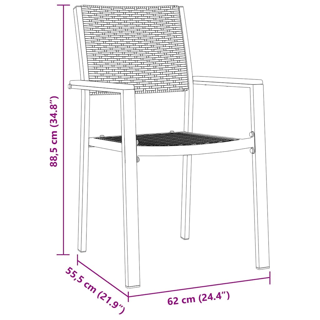 Ensemble de salle à manger pour jardin 5 pcs Noir - XIOS